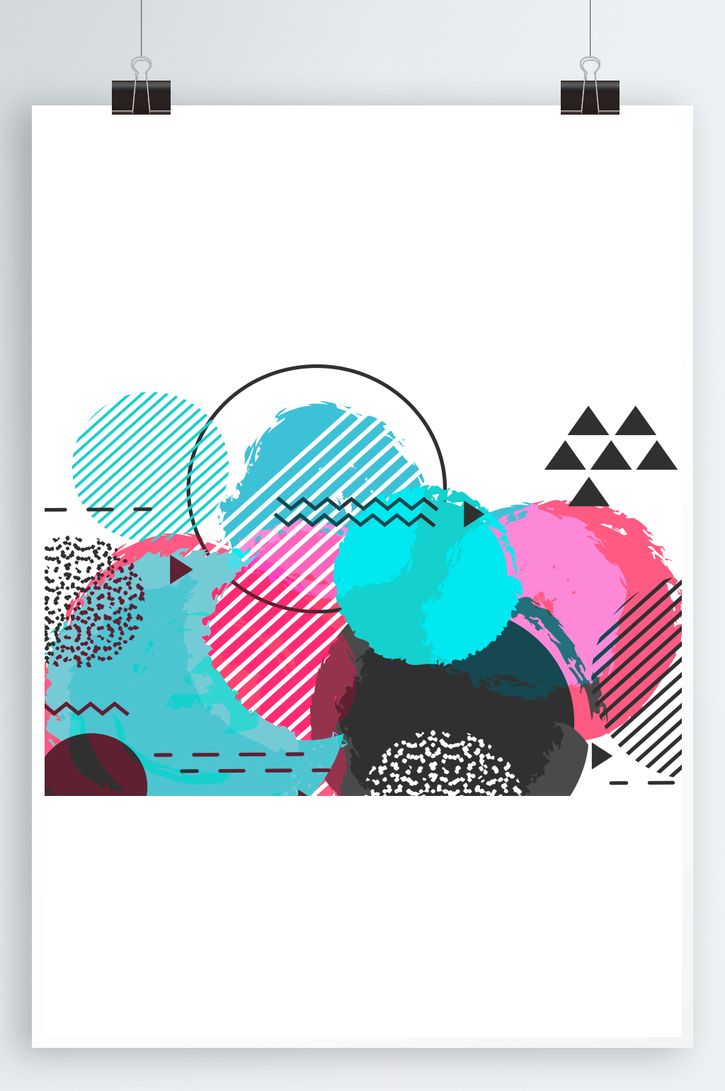 几何彩绘渐变水彩背景