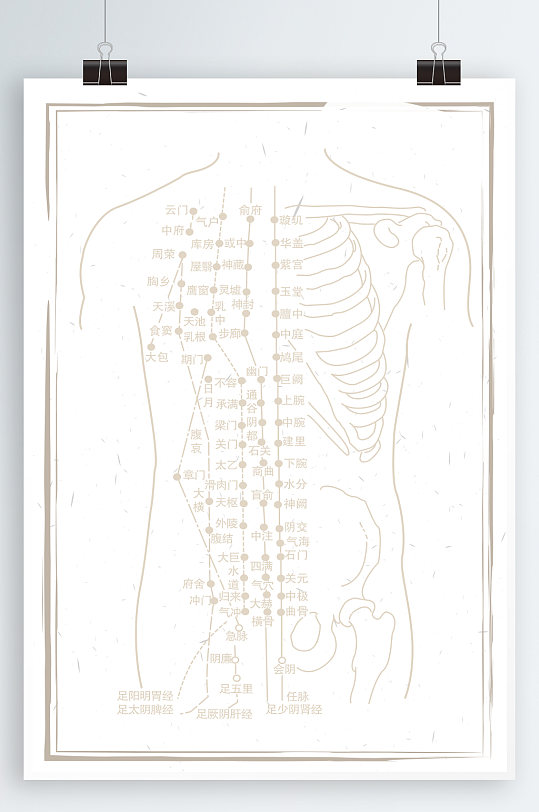 中医海报背景中医穴位
