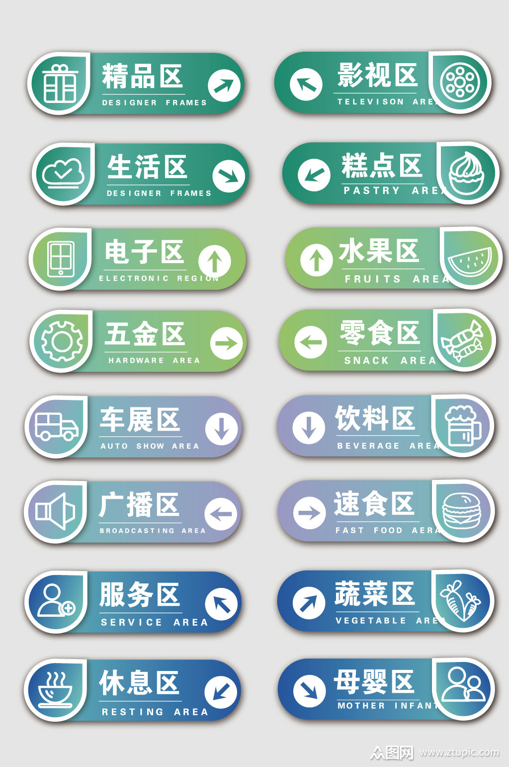 超市导购牌商场指示牌导视牌