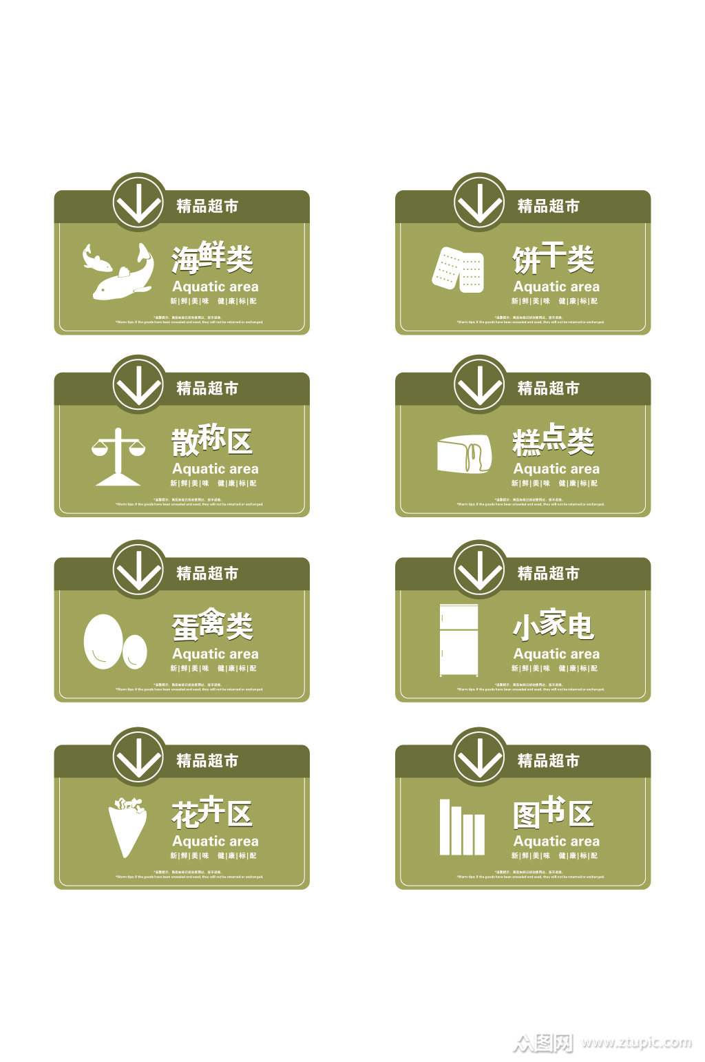 超市导购牌超市区域指示导视牌