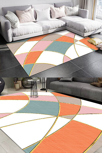 客厅地毯现代地毯图案