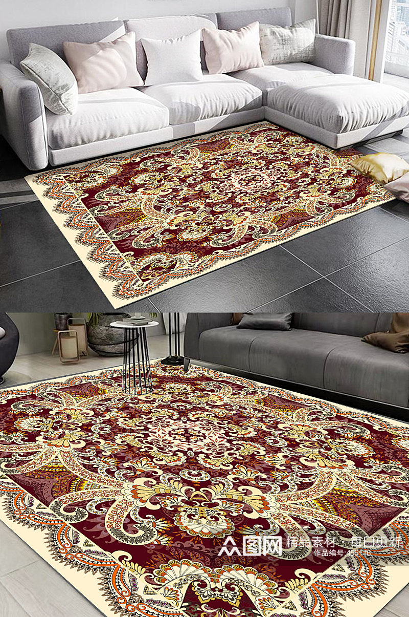 传统地毯图案地毯图案设计素材