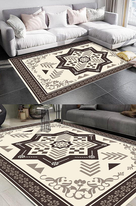 民族风印花地毯图案-众图网