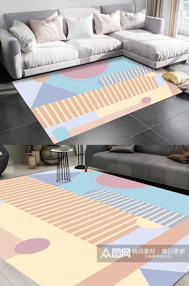 抽象几何地毯几何图形花纹素材
