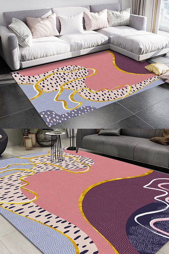 抽象图案简约地毯图案-众图网