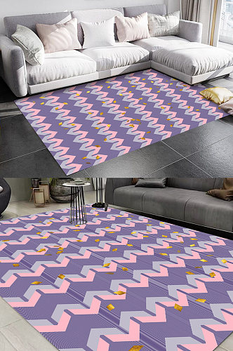 拼接图案地毯几何地毯图案