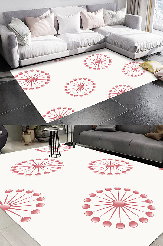 客厅地毯轻奢地毯-众图网