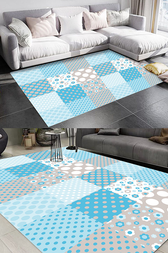 现代简约欧式地毯-众图网