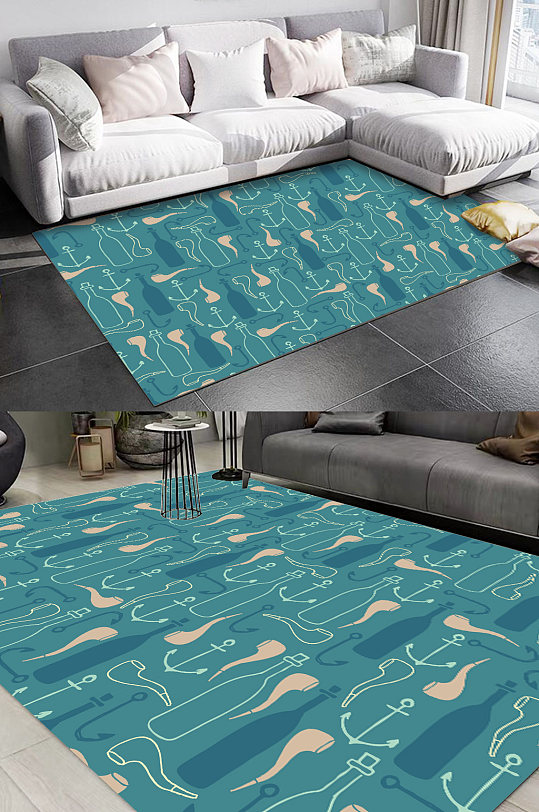 小清新地毯传统地毯图案-众图网