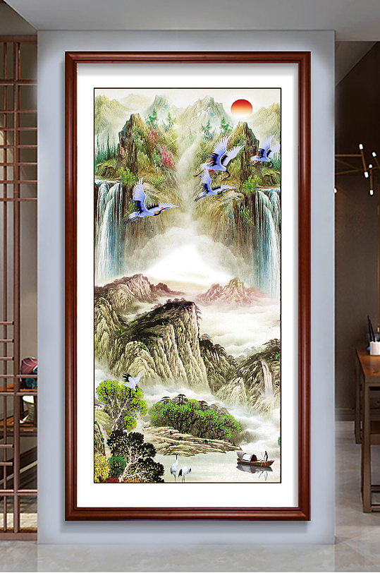 江山如画国画山水-众图网