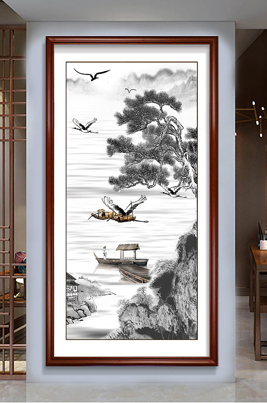 国画山水水墨山水-众图网