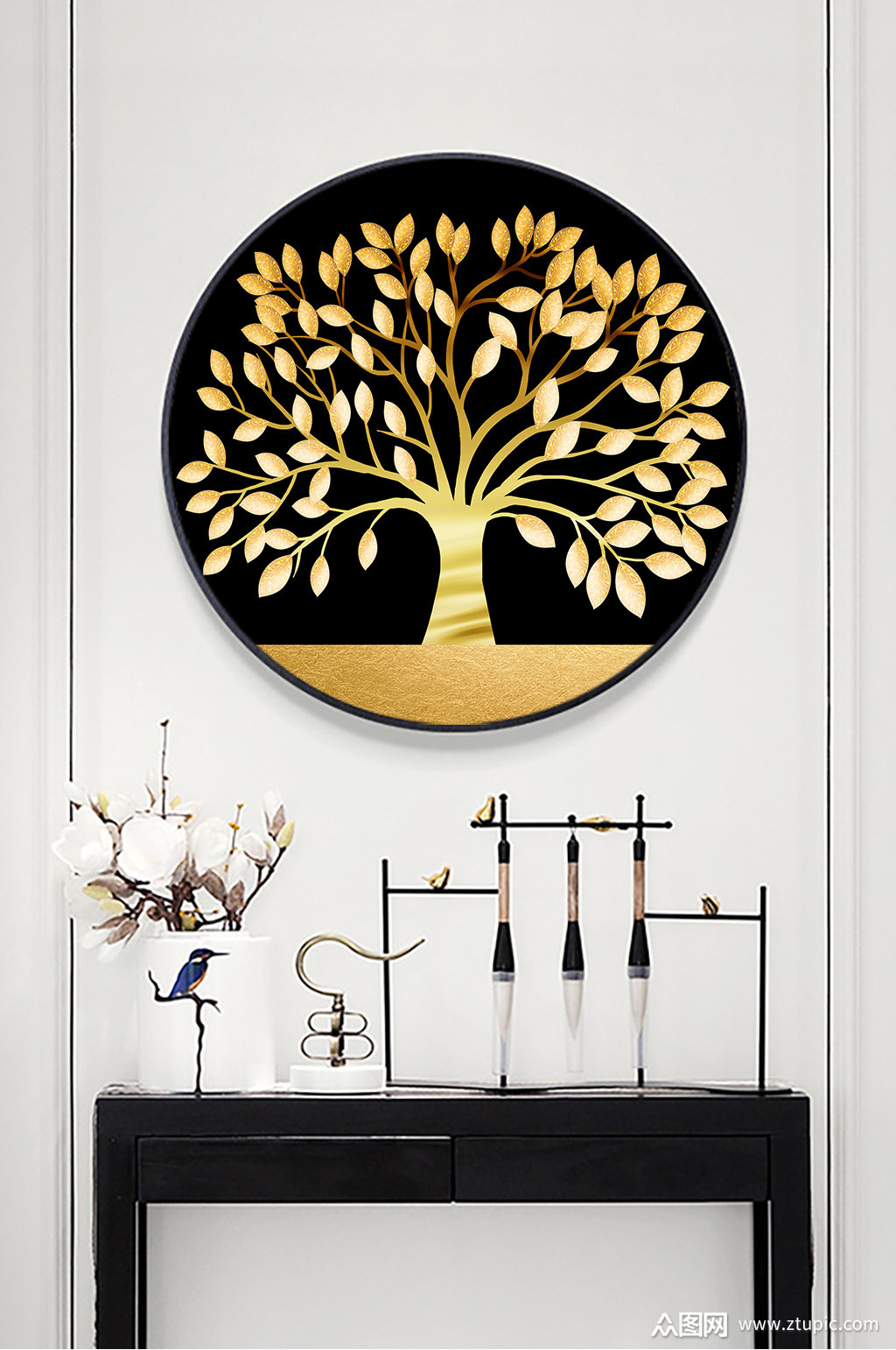 发财树装饰画沙发装饰画