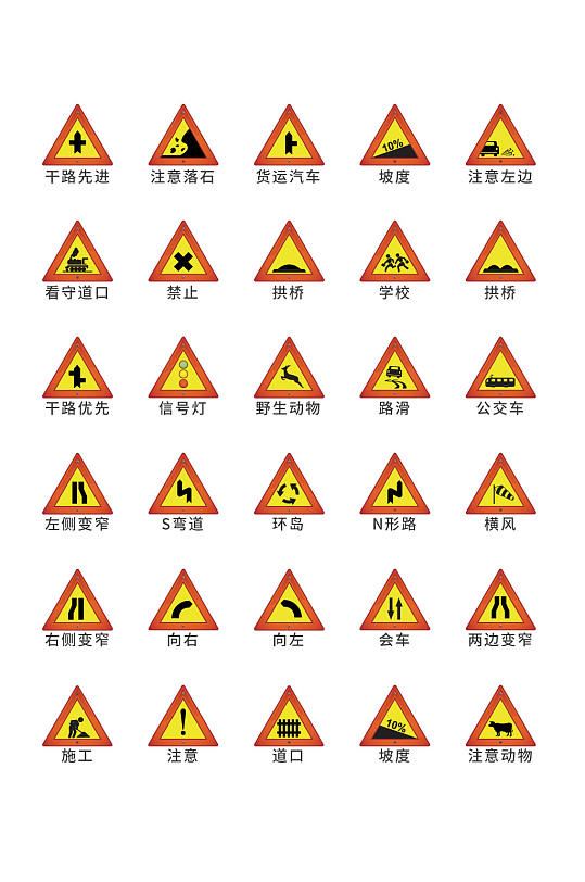 交通标志交通标识牌
