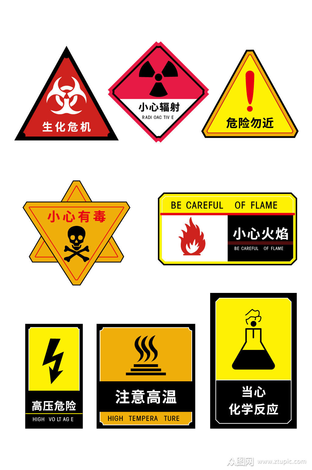 安全标志安全警示素材