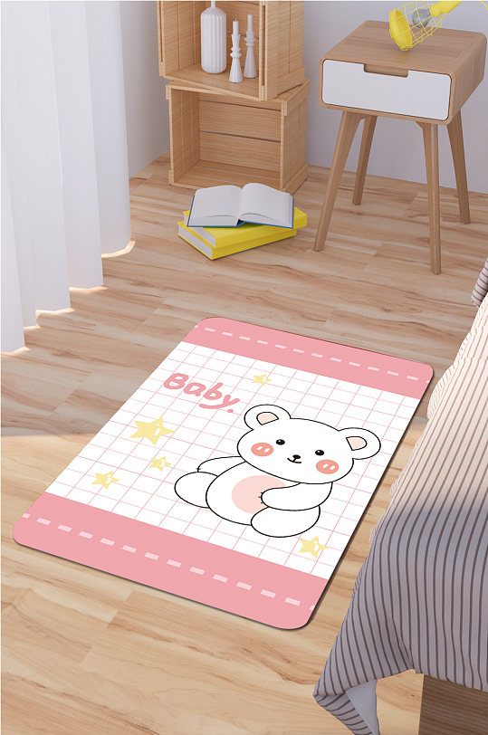 卡通地毯卧室地毯-众图网