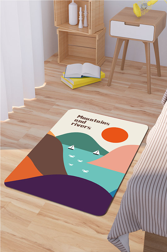 卡通地毯家居图案-众图网