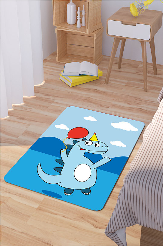 卡通地毯恐龙图案-众图网