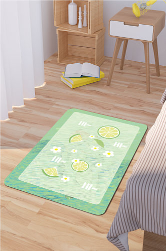 卡通地毯柠檬图案