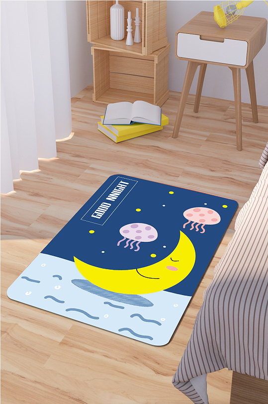 时尚地毯星星月亮-众图网