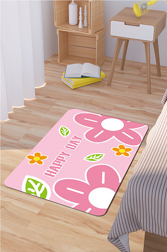 卡通时尚地毯粉色公主风