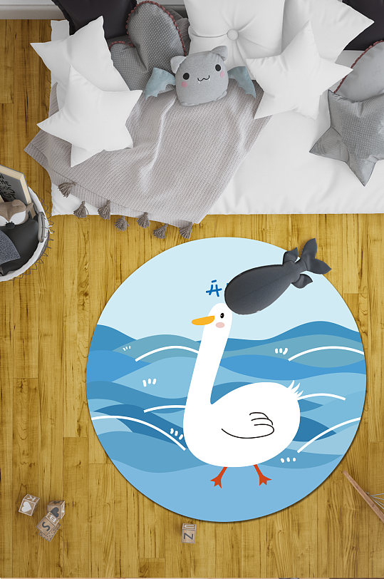 家装地毯动物图案地毯-众图网