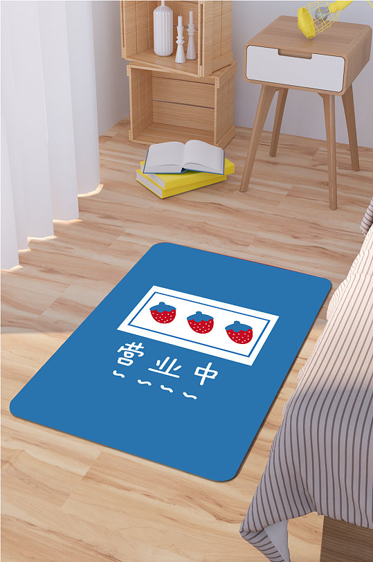 简约现代地毯防滑地垫-众图网