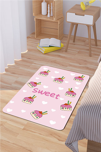 家装地毯水果蛋糕