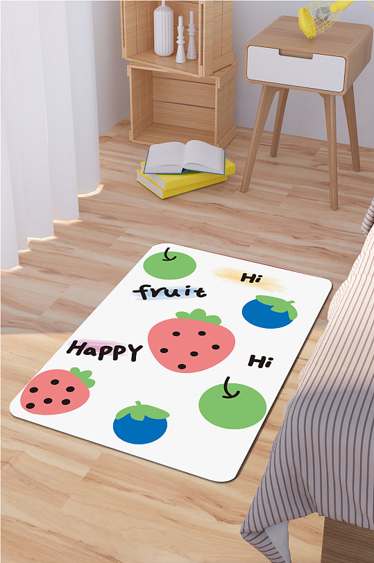 沙发地毯水果图案-众图网