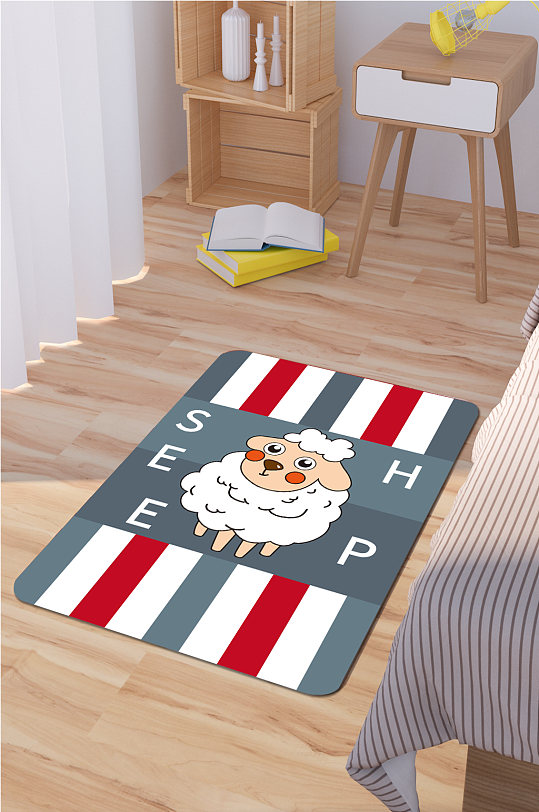 沙发地毯卡通地毯-众图网