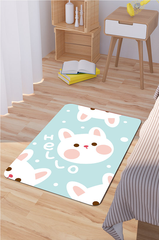 沙发地毯卡通猫咪