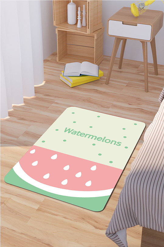 沙发地毯水果西瓜-众图网