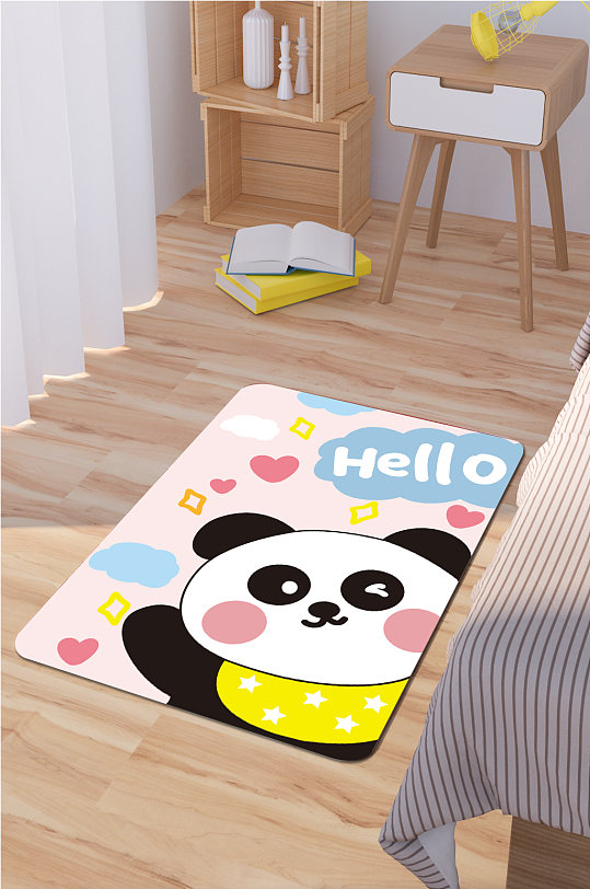卧室地毯卡通熊猫