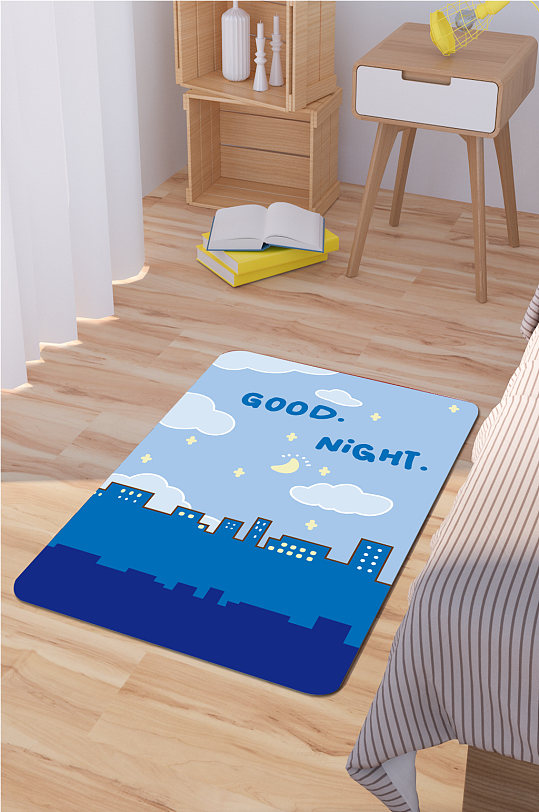 卧室地毯城市背景-众图网