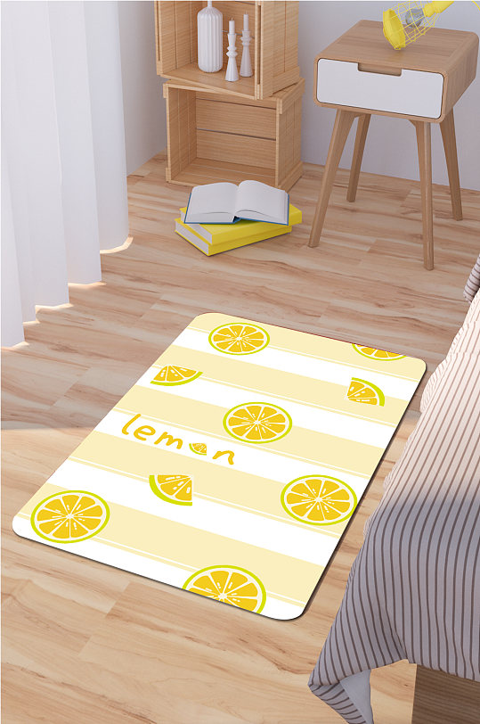 门口地垫水果柠檬