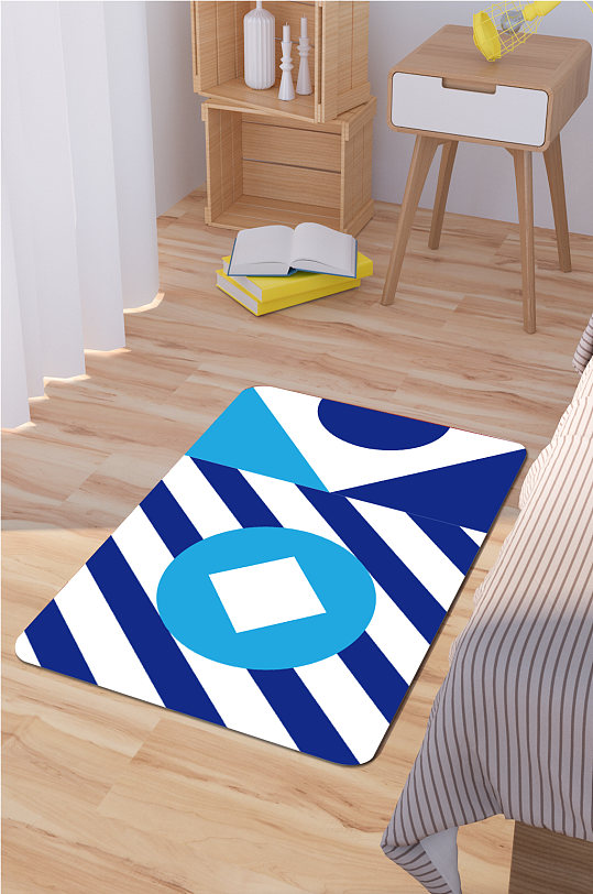 门口地垫条纹地毯-众图网