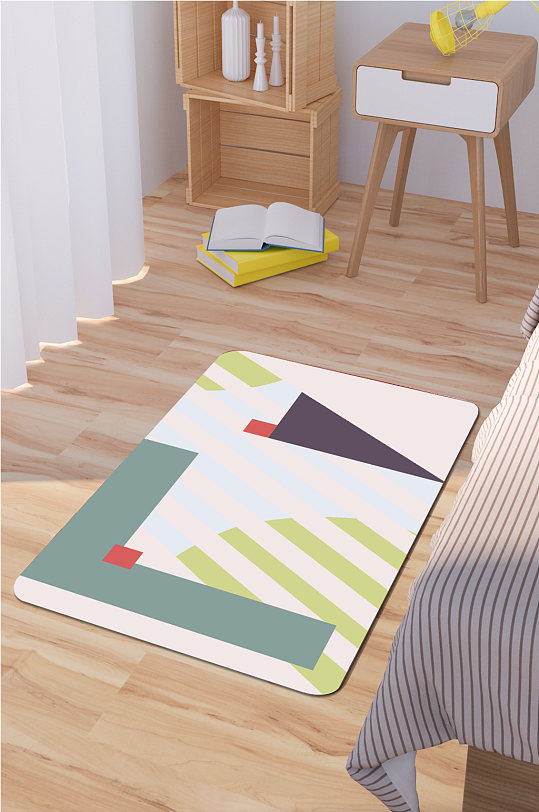 沙发地毯几何地垫-众图网