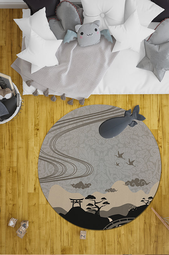 中式古典山水地毯