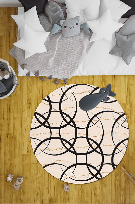 小清新地毯地毯设计-众图网