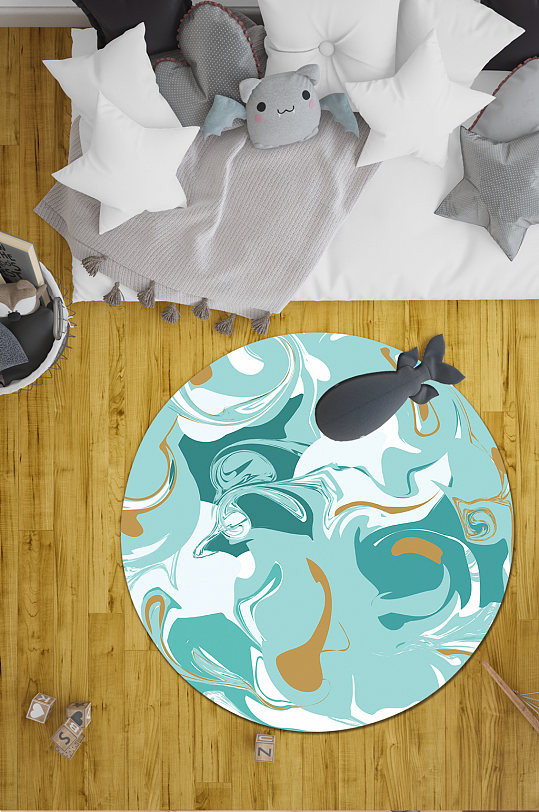 小清新地毯时尚地毯-众图网