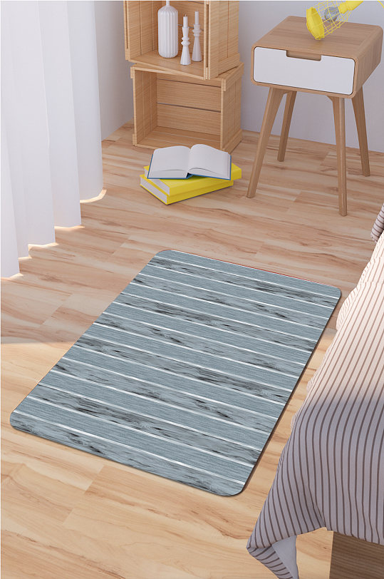 现代简约地毯条纹地毯-众图网