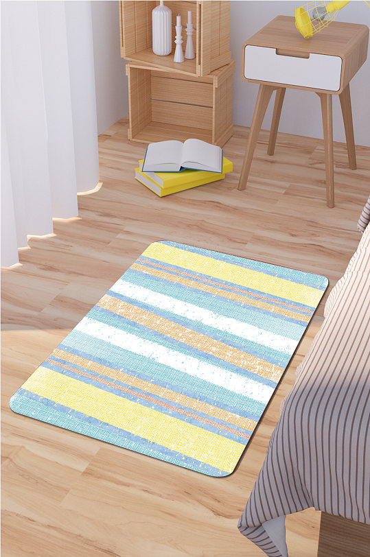 现代简约地毯横条纹地毯
