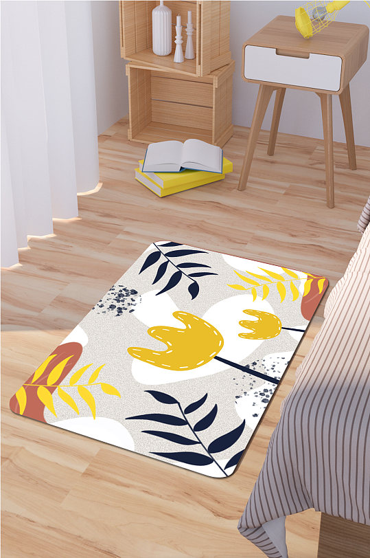 热带植物叶子地毯-众图网