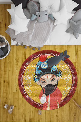 中式传统京剧文化地毯
