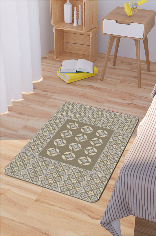 网红时尚地毯精品花纹地毯-众图网