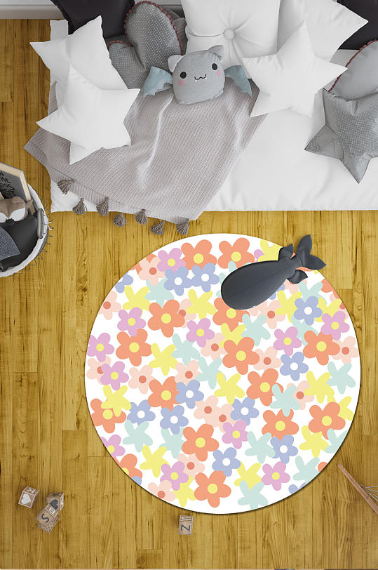 时尚圆形地毯现代简约地毯-众图网