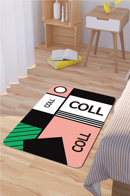 北欧风地毯卧室地毯-众图网