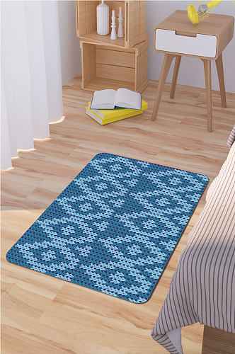 床边地毯条纹地毯