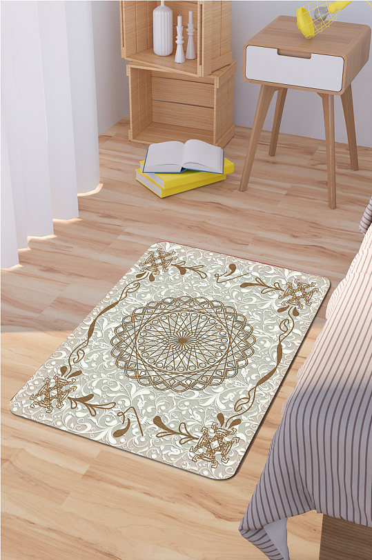 床边地毯精品花纹地毯-众图网