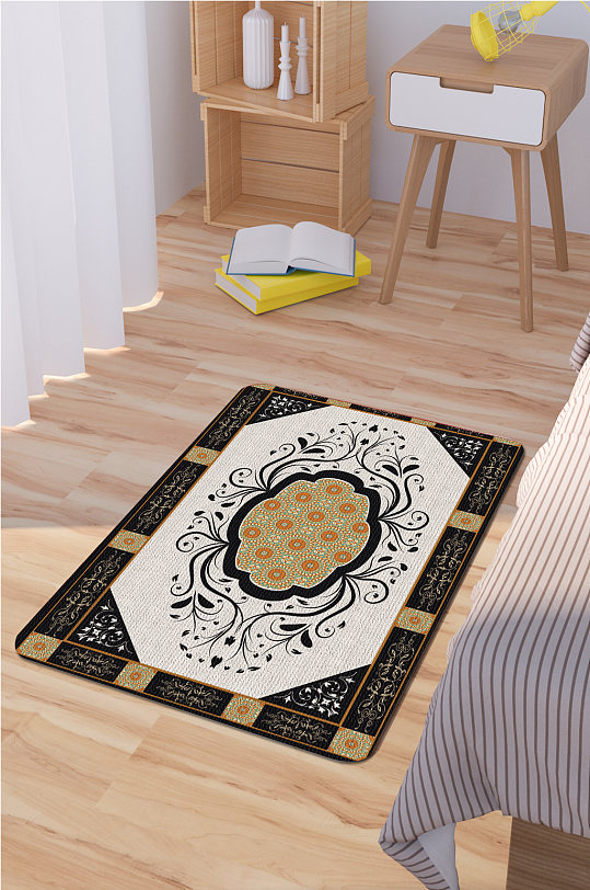 卧室地毯地毯花纹-众图网