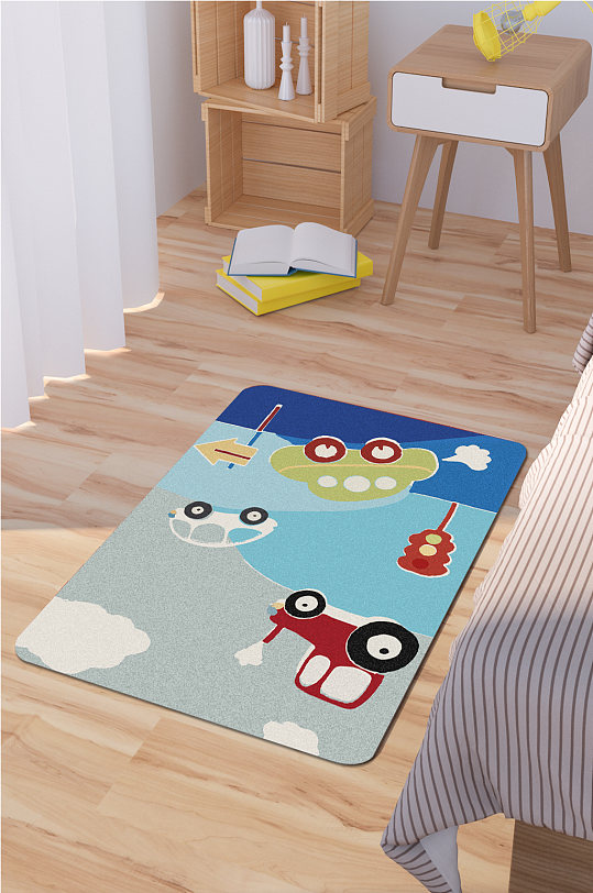 卧室地毯卡通地毯-众图网